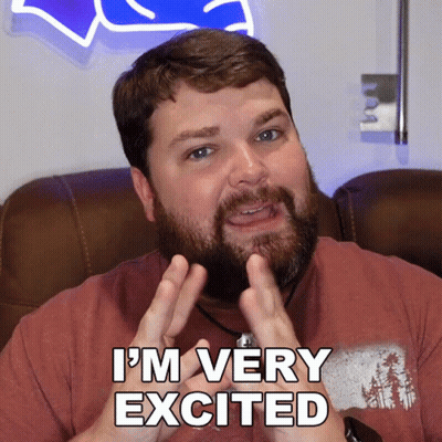 Bearded Man Says I'm Very Excited GIF