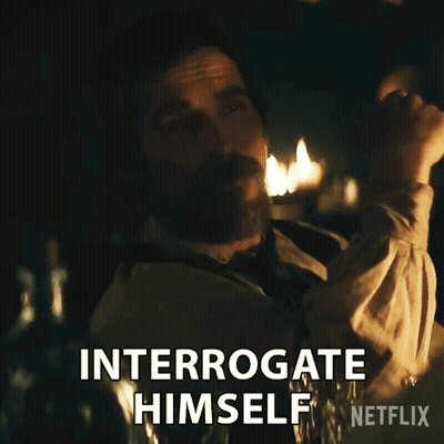 Bearded Man Says Interrogate Himself Netflix Ad GIF
