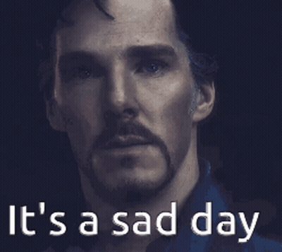 Bearded Man Says It's A Sad Day GIF
