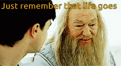 Bearded Man Says Just Remember Life Goes Above Them GIF