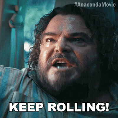 Bearded Man Says Keep Rolling GIF