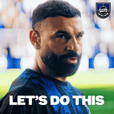Bearded Man Says Let's Do This In Front Of Pepsi Logo GIF