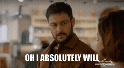 Bearded Man Says Oh I Absolutely Will To Woman GIF
