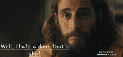 Bearded Man Says That's A Door That's Shut GIF