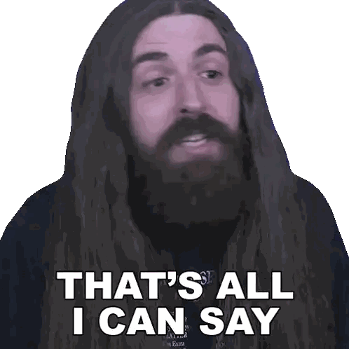 Bearded Man Says That's All I Can Say Sticker