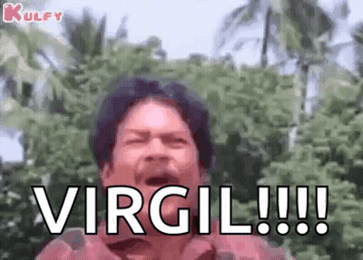 Bearded Man Screaming In Front Of Trees GIF
