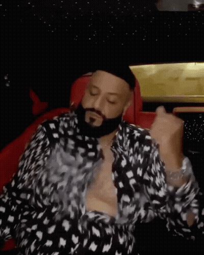Bearded Man Shirtless In Car GIF