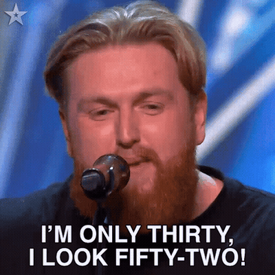 Bearded Man Singing Into Microphone I'm Only Thirty GIF