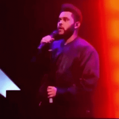 Bearded Man Singing Into Microphone On Stage GIF