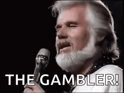 Bearded Man Singing Into Microphone The Gambler GIF