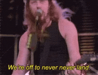 Bearded Man Singing We're Off To Never Never Land GIF