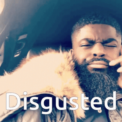 Bearded Man Sitting In Car Disgusted GIF
