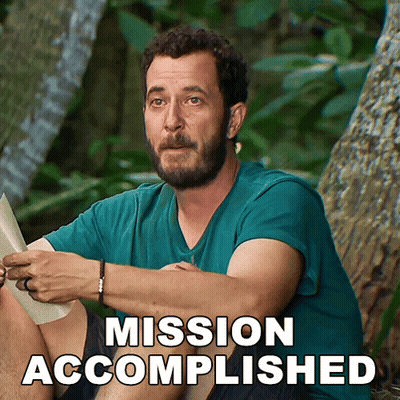 Bearded Man Sitting Under Tree Mission Accomplished GIF