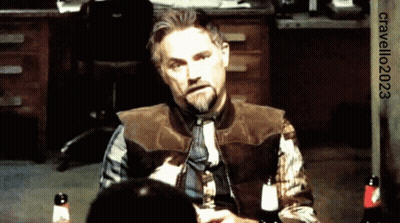 Bearded Man Sitting With Beer Bottle 2023 GIF