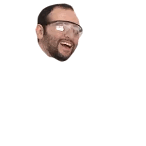 Bearded Man Smiling Down Sticker