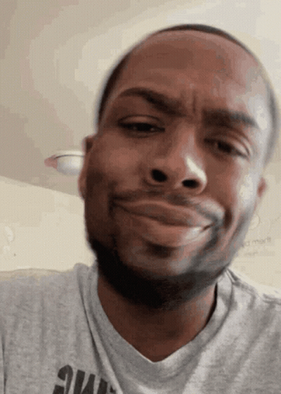 Bearded Man Smiling Grey Shirt S GIF