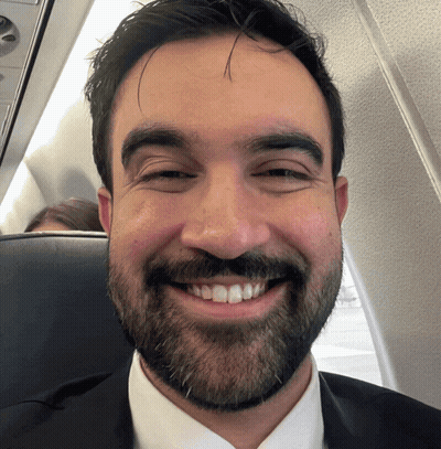 Bearded Man Smiling On Plane GIF