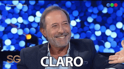 Bearded Man Smiling Saying Claro GIF