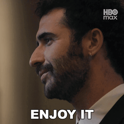 Bearded Man Smiling Saying Enjoy It GIF