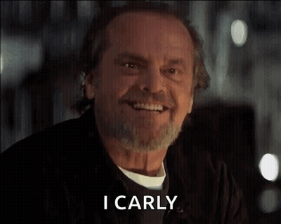 Bearded Man Smiling Saying I Carly GIF