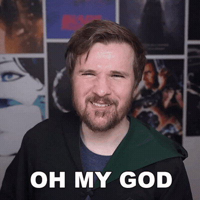Bearded Man Smiling Saying Oh My God GIF