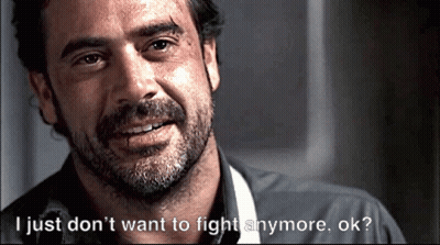 Bearded Man Smiling Says I Just Don't Want To Fight Anymore Ok GIF