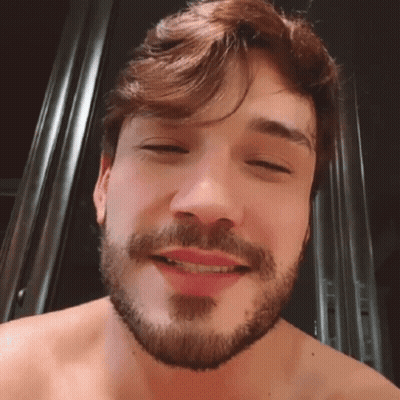 Bearded Man Smiling With Eyes Closed GIF