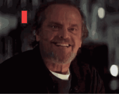 Bearded Man Smiling With Green And Red Candlestick GIF