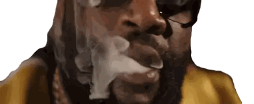 Bearded Man Smoking Cigarette Sticker