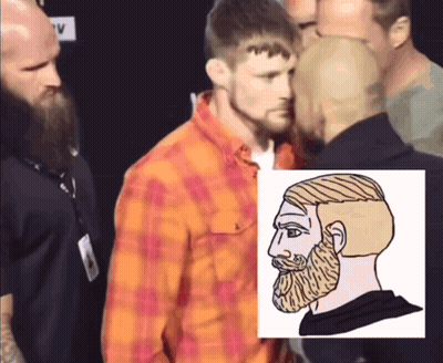 Bearded Man Standing Beside Man With Bearded Picture GIF