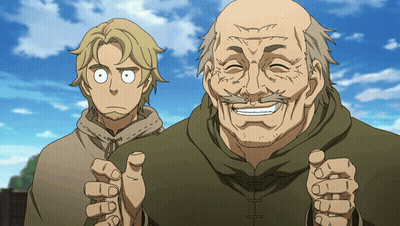 Bearded Man Standing Next To Mustached Man GIF
