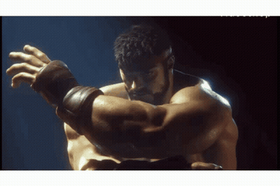 Bearded Man Standing With Outstretched Hands GIF