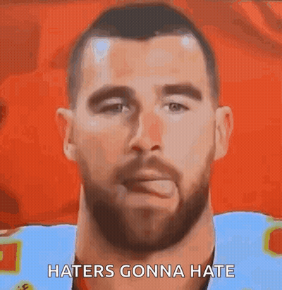 Bearded Man Sticking Out Tongue Haters Gonna Hate GIF