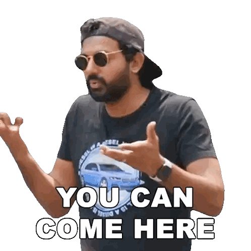 Bearded Man Sunglasses Hat You Can Come Here Sticker