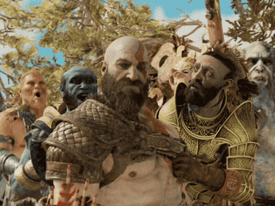 Bearded Man Surrounded By Men GIF