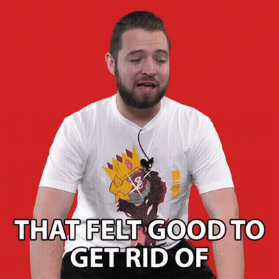 Bearded Man T-Shirt That Felt Good To Get Rid Of GIF