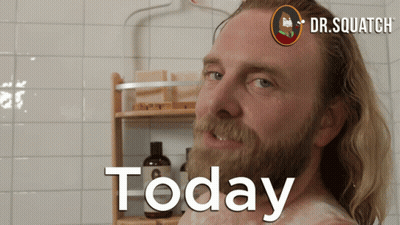 Bearded Man Taking A Bath Today GIF
