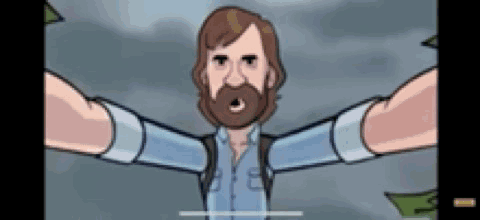 Bearded Man Taking Selfie With Arms Outstretched GIF