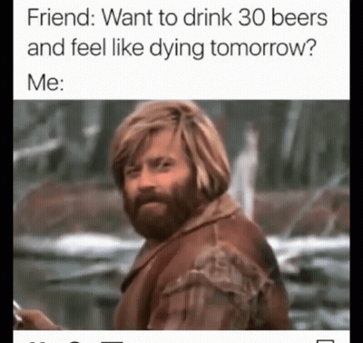 Bearded Man Talking About Drinking 30 Beers GIF