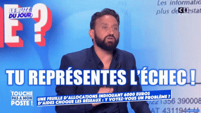 Bearded Man Talking Blue Background Le Buzz Du Jour GIF