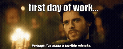 Bearded Man Talking First Day Of Work GIF