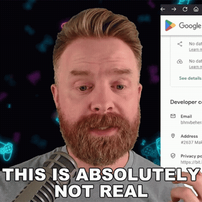 Bearded Man Talking Into Microphone This Is Absolutely Not Real GIF