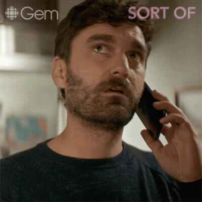 Bearded Man Talking On Cell Phone GIF