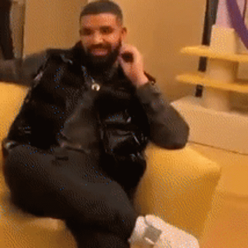 Bearded Man Talking On Cell Phone GIF