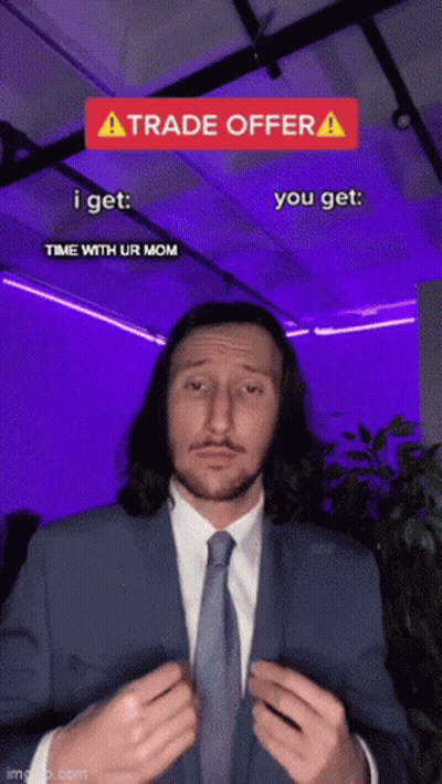 Bearded Man Talking Says Good Trade GIF