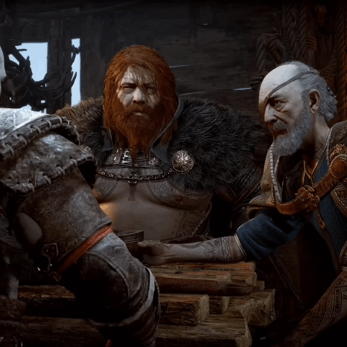 Bearded Man Talking To Another Man GIF
