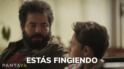 Bearded Man Talking To Another With Pantaya GIF