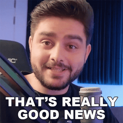 Bearded Man That's Really Good News At Microphone GIF