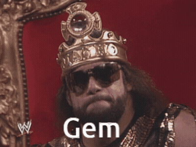 Bearded Man Wearing Crown And Sunglasses Gem GIF