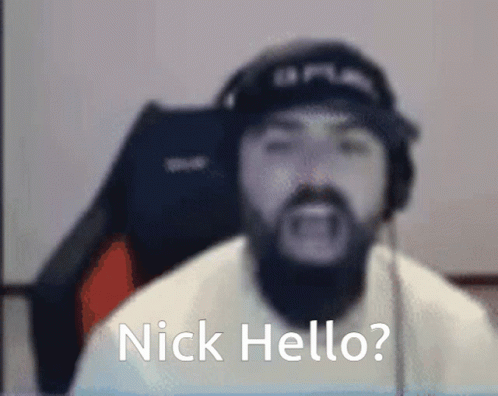 Bearded Man Wearing Hat And Headphones Says Nick Hello GIF